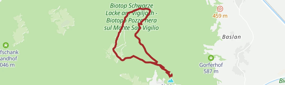 Route map: Escursione in quota sul Monte San Vigilio